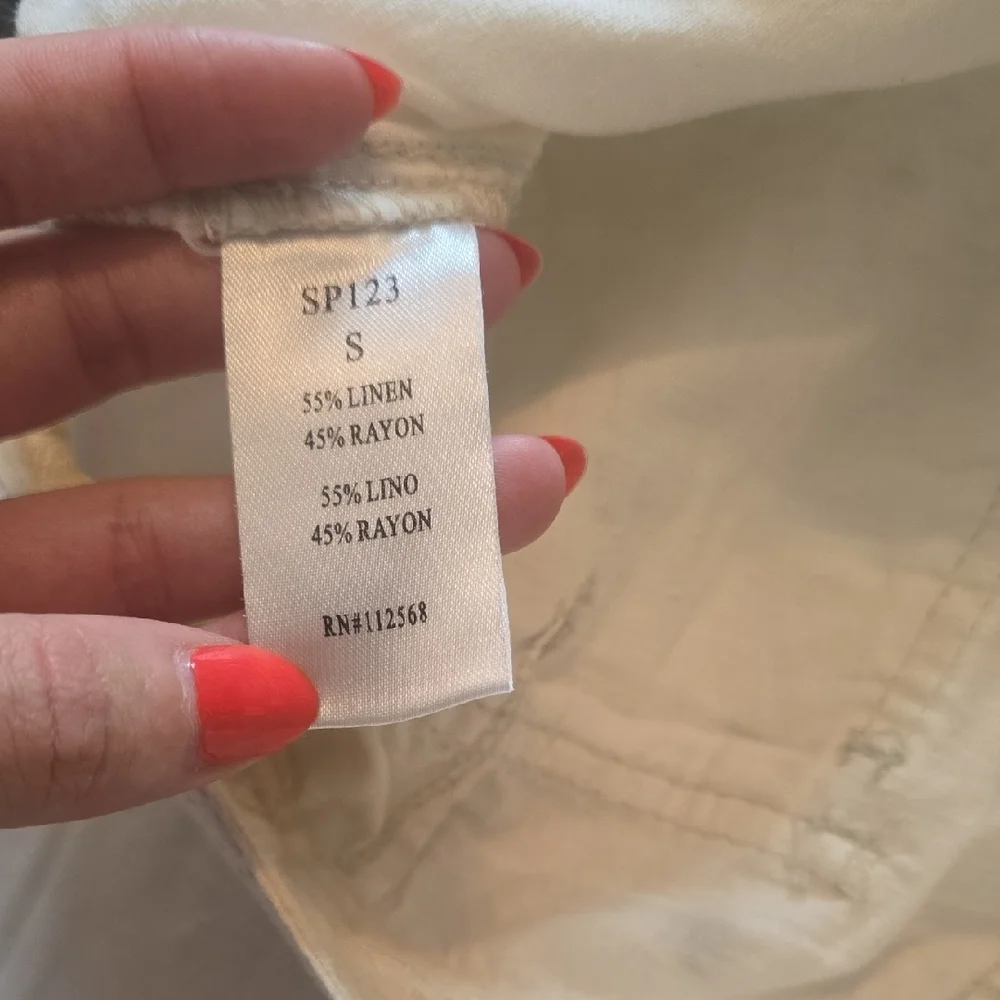 Miss Me Cream Wide-Leg Embroidered Pocket Pants - Picture 8 of 8